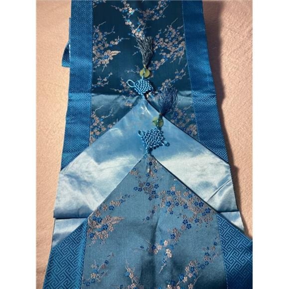 Dining Table Runner Embroidered Décor 13" X 90" - Picture 3 of 7